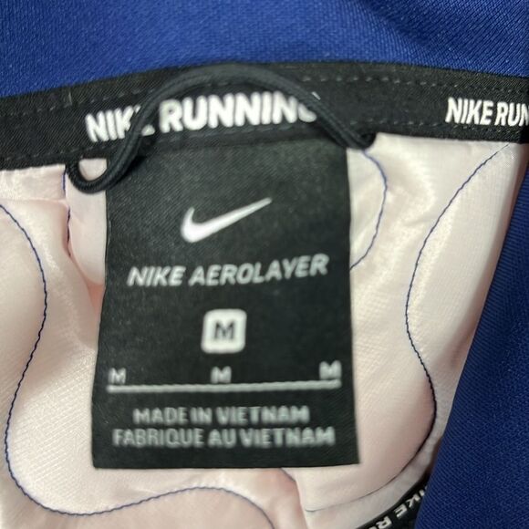 Nike Aerolayer Quilted Colorblock running vest Blue, gray & peach Sz Medium - Picture 6 of 8